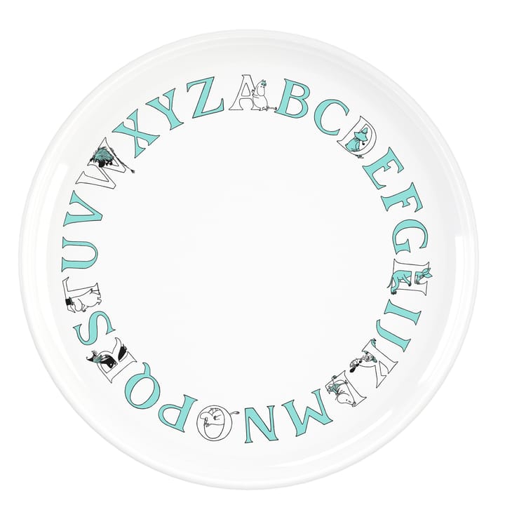 Moomin ABC plate Ø20 cm - Turquoise - RIG-TIG