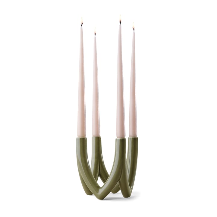Chandelier candlestick no. 56, Olive green Ro Collection