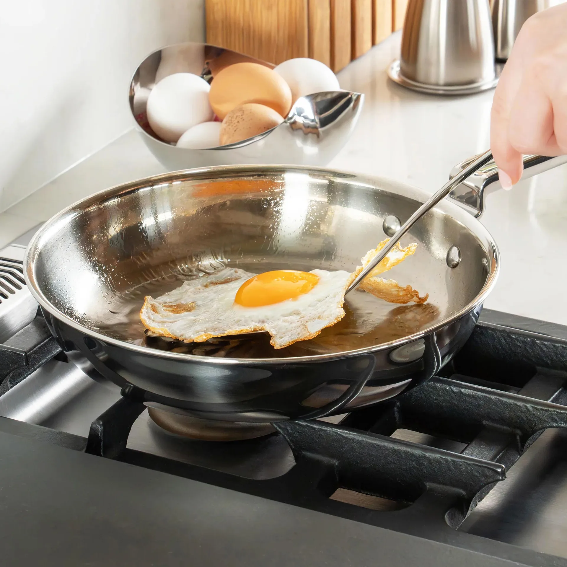 316 Series frying pan, Stainless steel, 24 cm Robert Welch