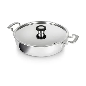 316 Series low casserole pot - Stainless steel, 28 cm - Robert Welch