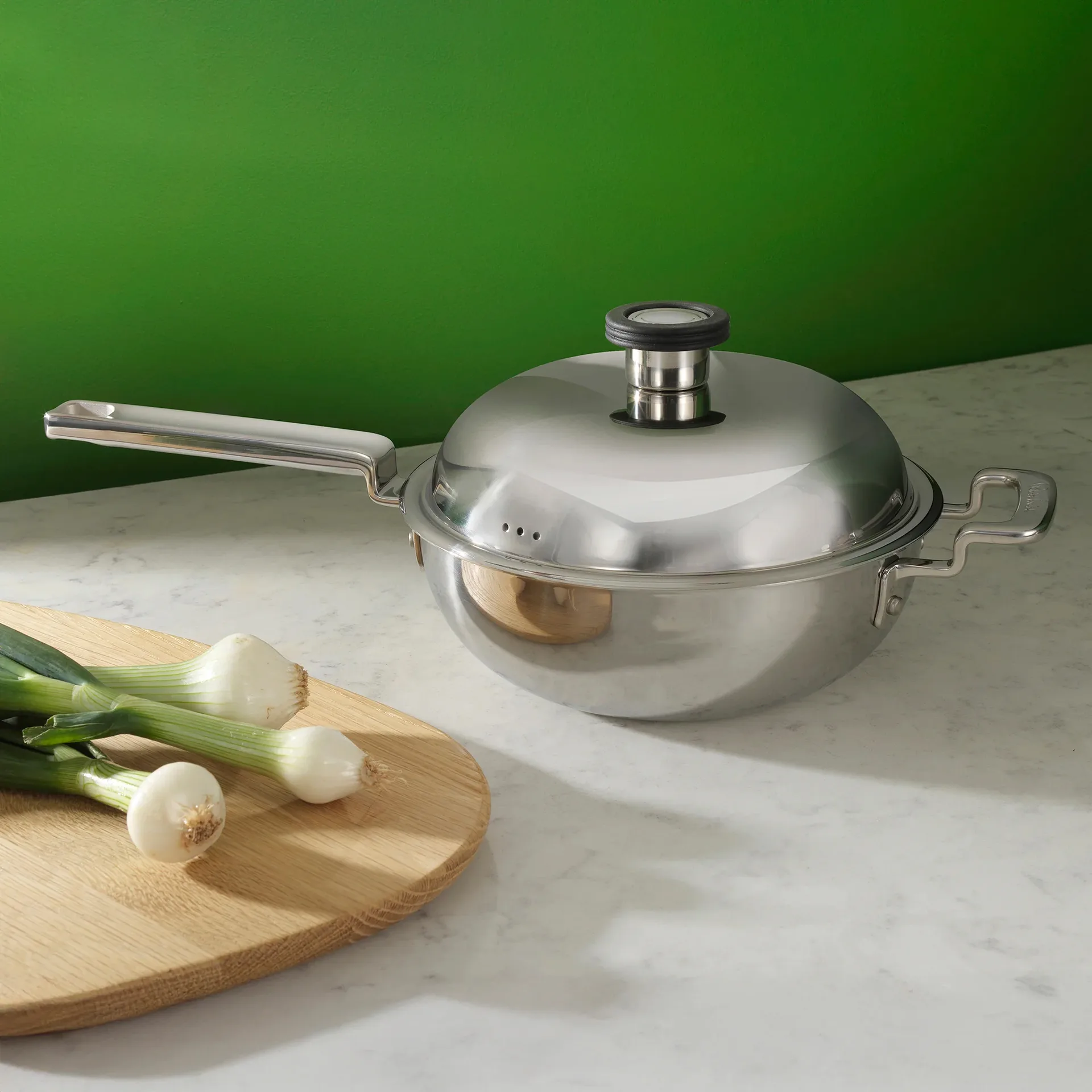 316 Series wok pan, Stainless steel, 22 cm Robert Welch
