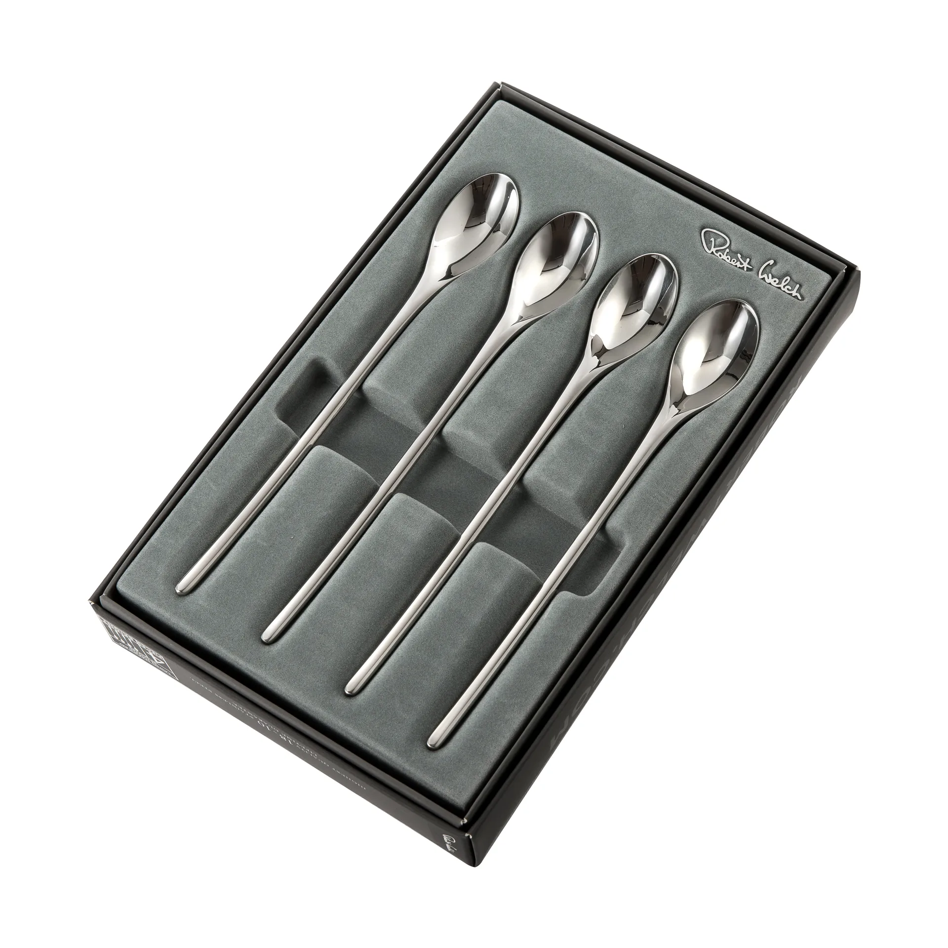 Bud Bright latté spoon 4 pieces, Stainless steel Robert Welch