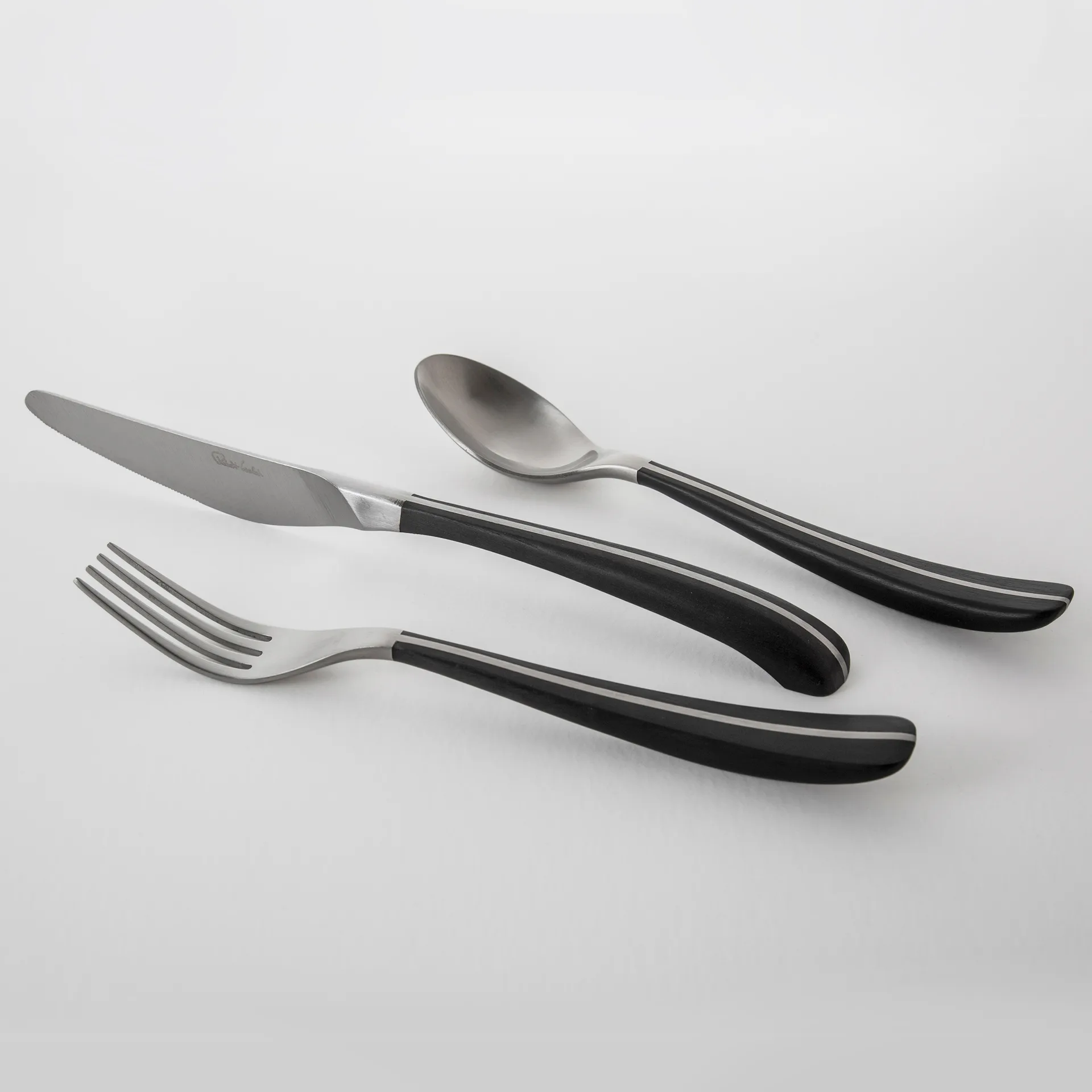 Contour cutlery 24 pieces, black Robert Welch