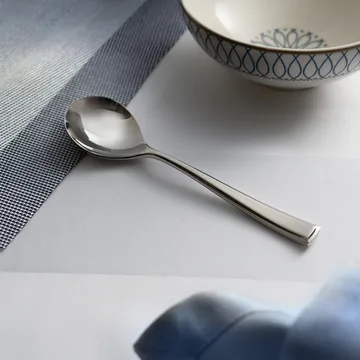 Fairford bright round soup spoon - Stainless steel, 18.1 cm - Robert Welch