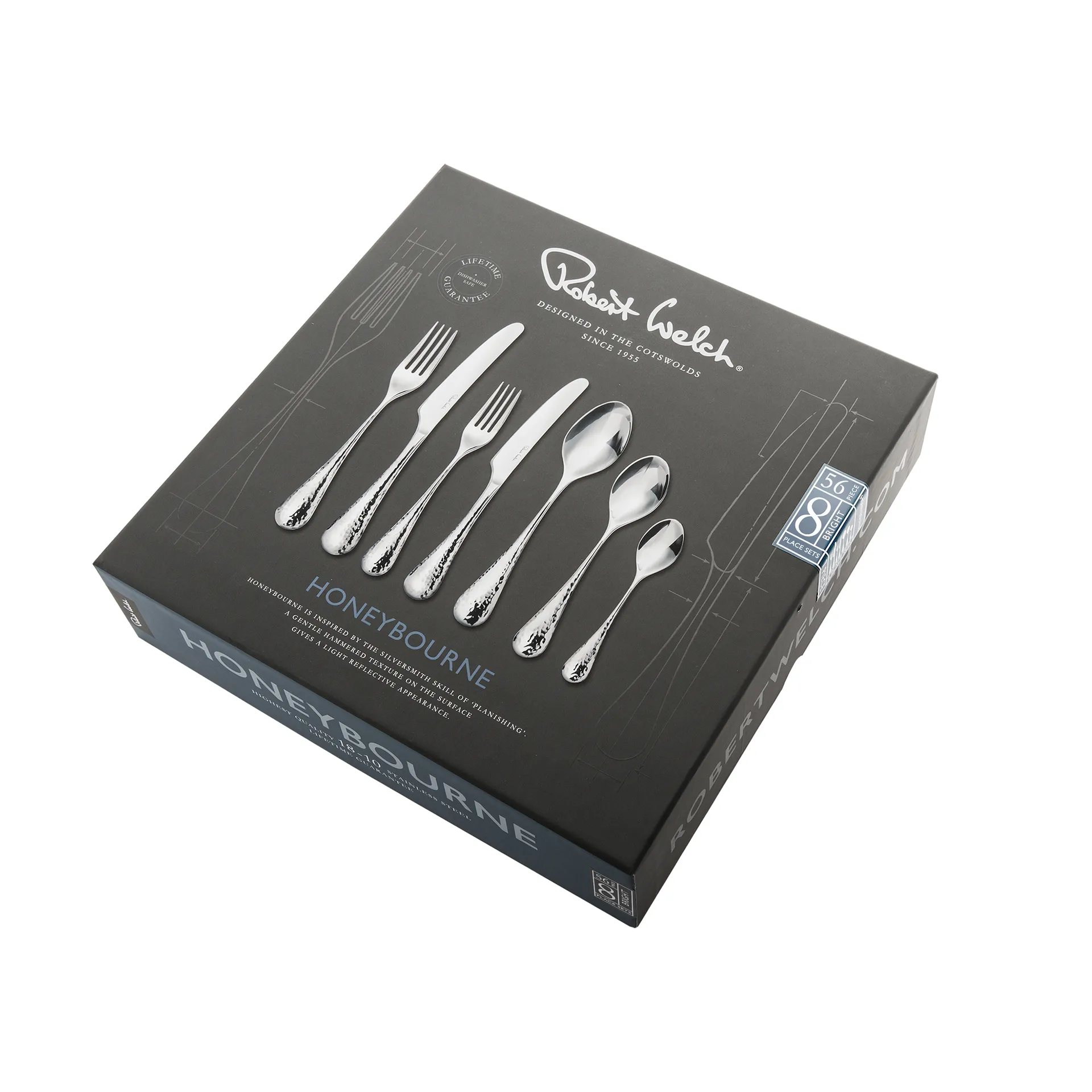 Honeybourne cutlery set 56 pieces, Stainless steel Robert Welch