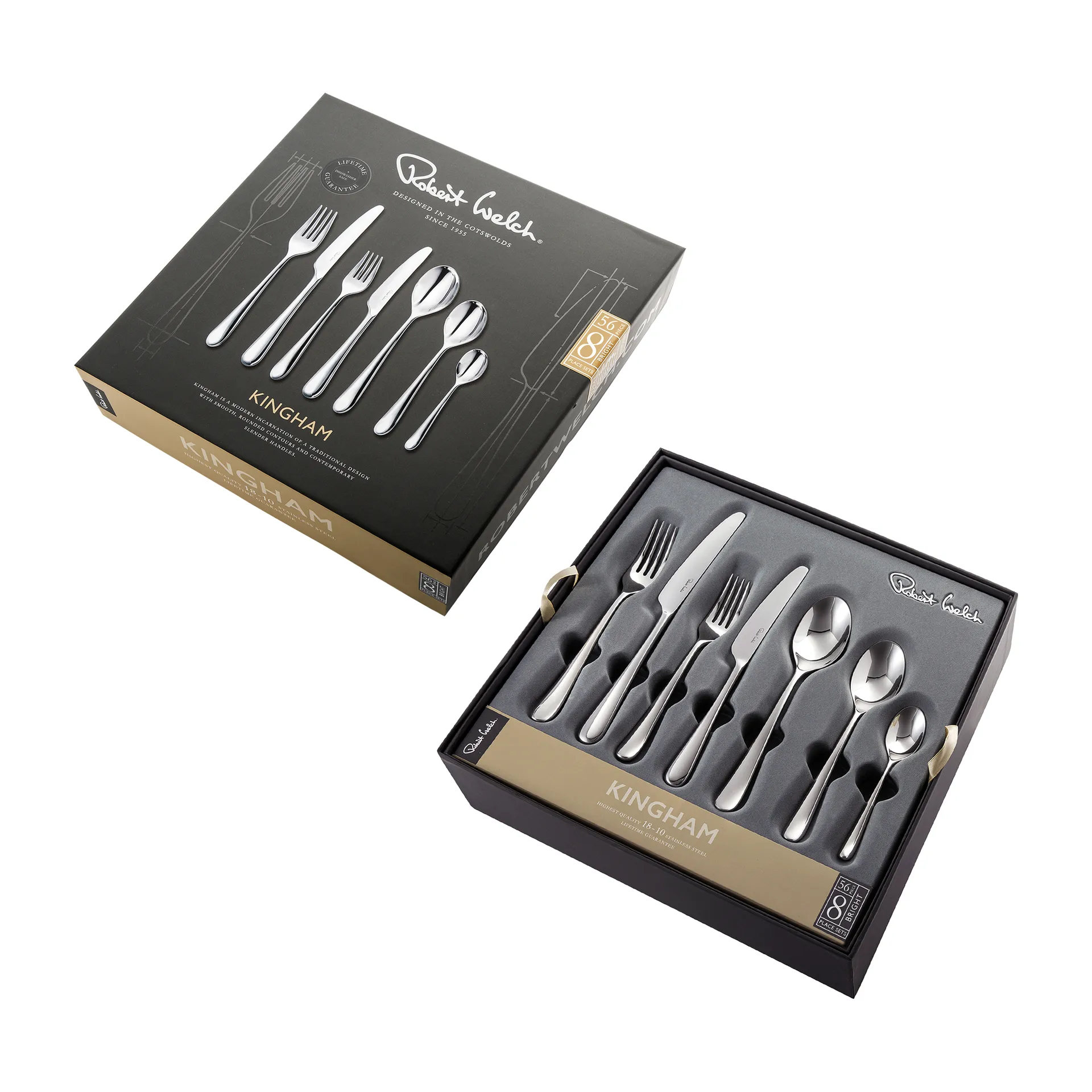 Kingham Bright cutlery, 56 pieces Robert Welch