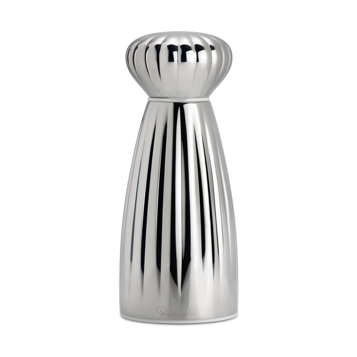 Palm bright salt grinder stainless steel 16.8 cm - White - Robert Welch