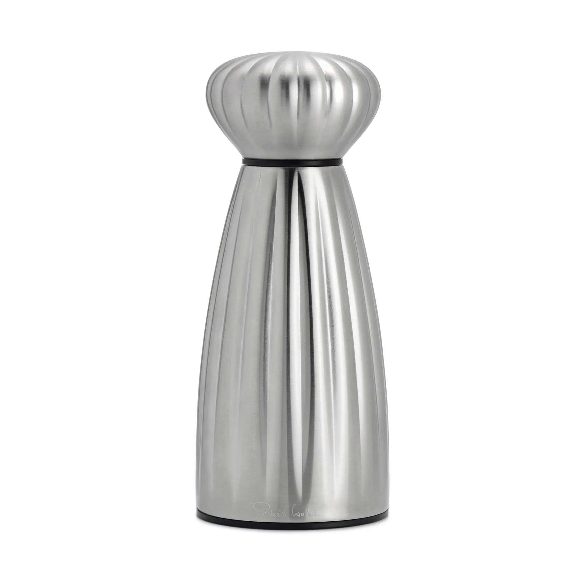 Palm satin pepper grinder stainless steel 16.8 cm, Black Robert Welch