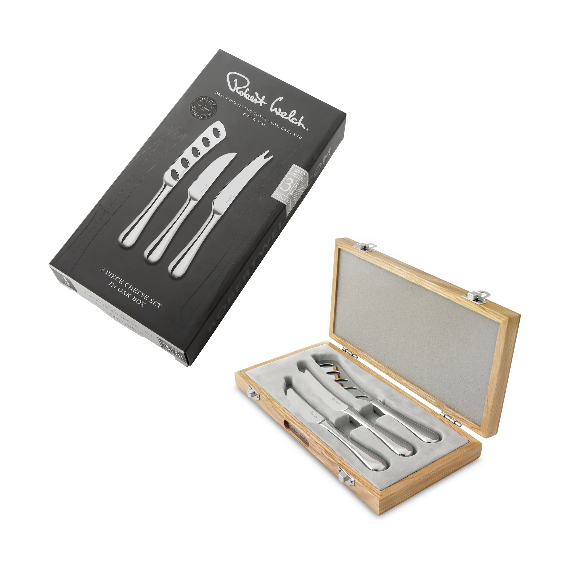 Radford Cheese Knives 3-pack Gift Box, Blank Robert Welch