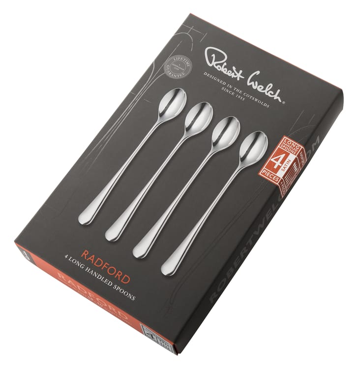 Radford latté spoon matte 4 pieces, Stainless steel Robert Welch