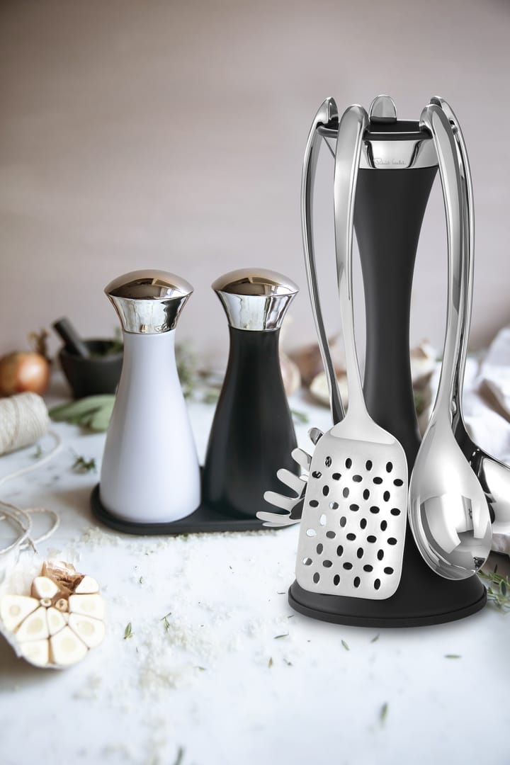 Robert Welch Signature kitchen utensil rack 6 piece set, Black Robert Welch