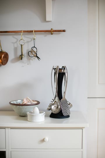 Robert Welch Signature kitchen utensil rack 6 piece set - Black - Robert Welch