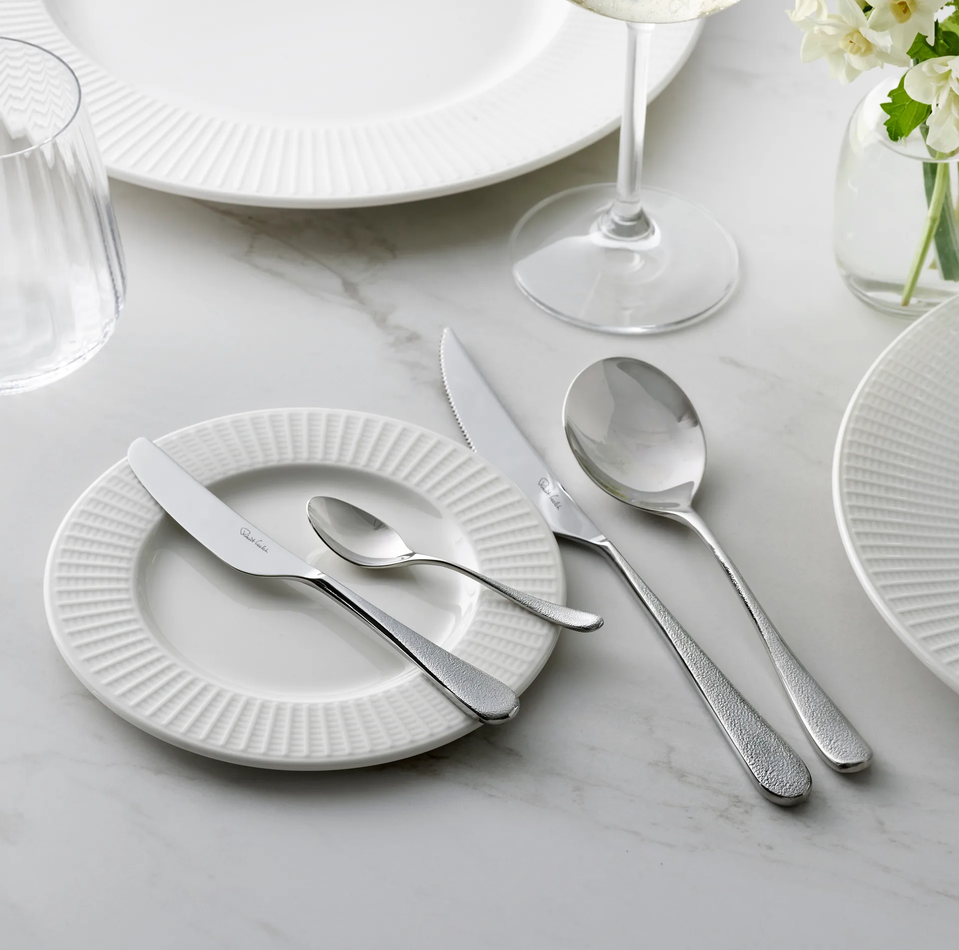 Sandstone coffee spoon smooth, Stainless steel Robert Welch