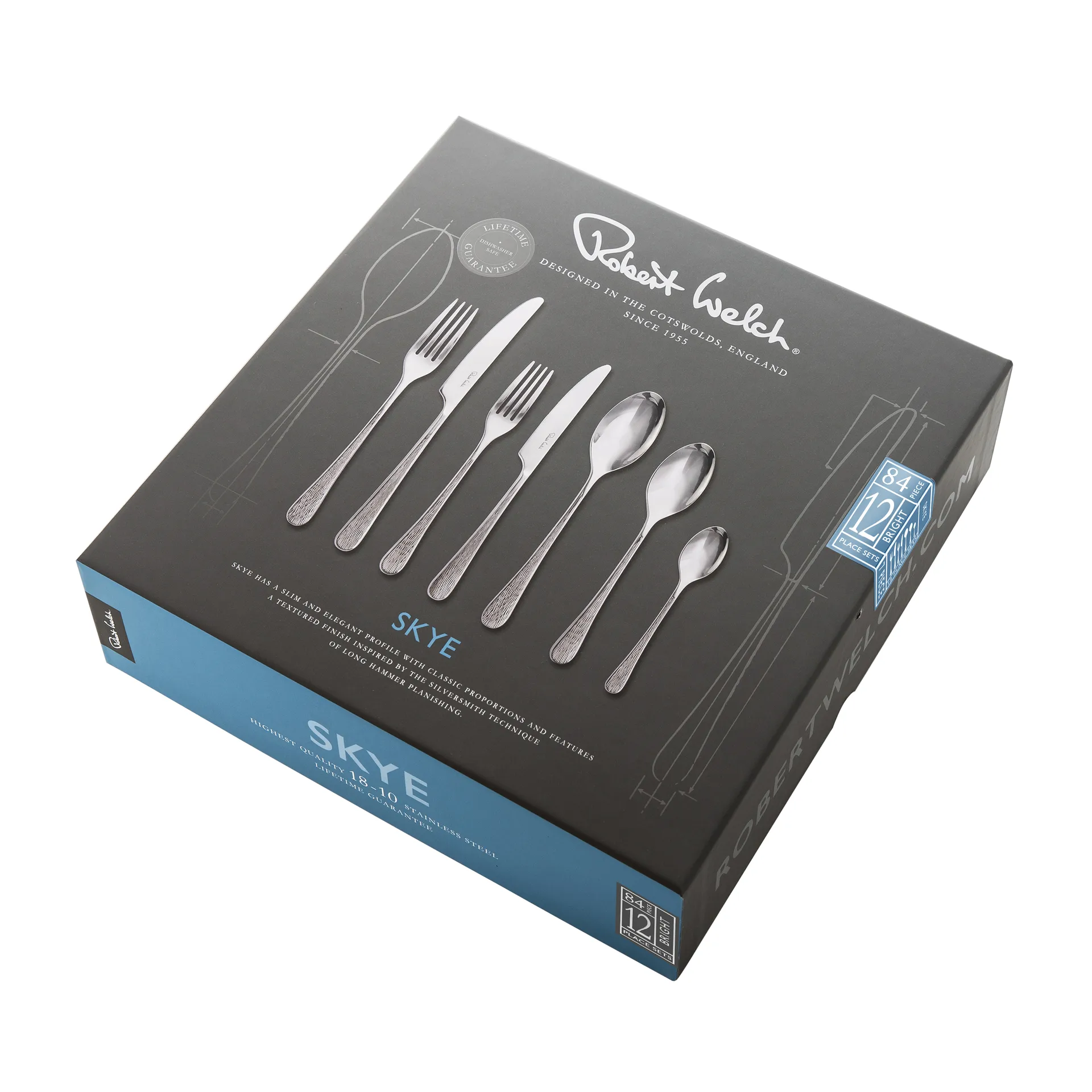 Skye Bright cutlery 84 pieces, stainless steel Robert Welch