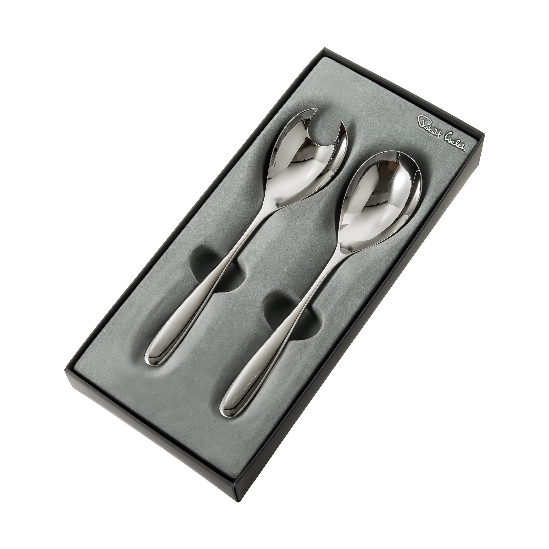 Stanton Bright salad servers 2 pieces, Stainless steel Robert Welch