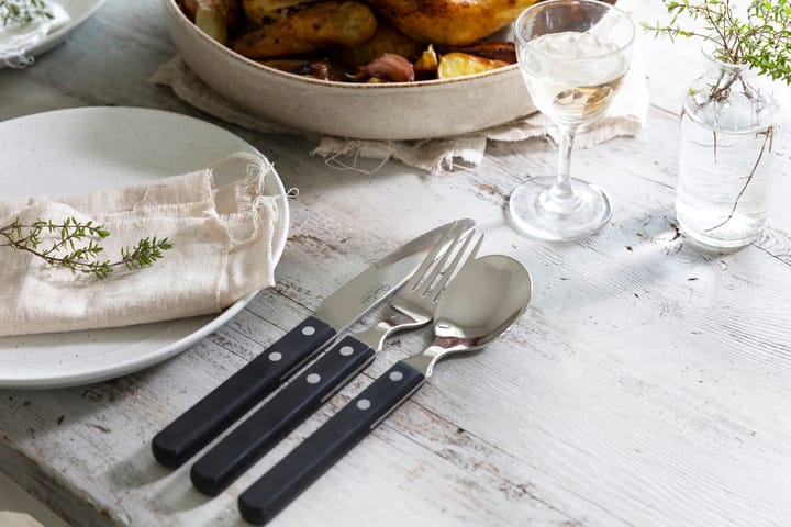Trattoria cutlery set 56 pieces, Black Robert Welch