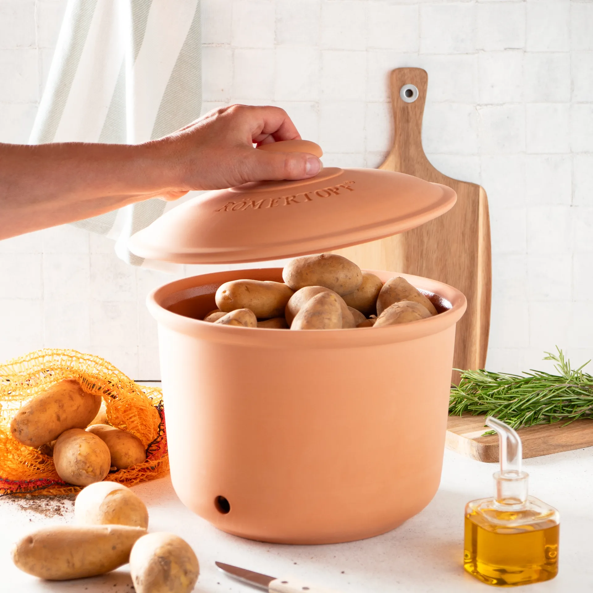 Römertopf potato keeper, Terracotta Römertopf