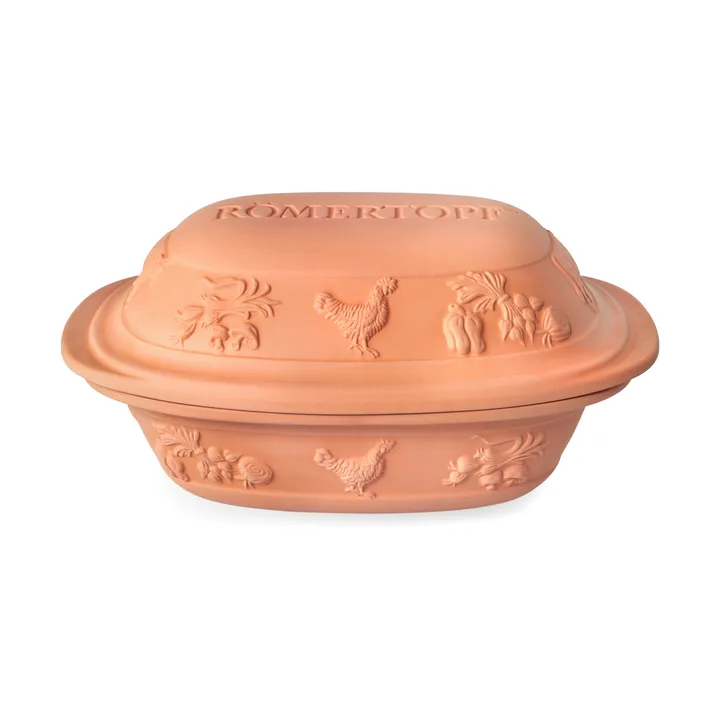 Rustic terracotta clay pot - 6 seater - Römertopf