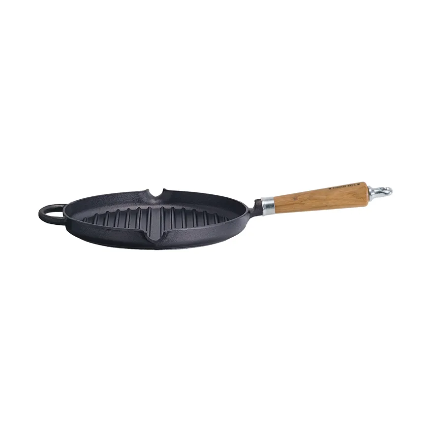 Maestro grill pan, Ø28 cm with oak handle Ronneby Bruk