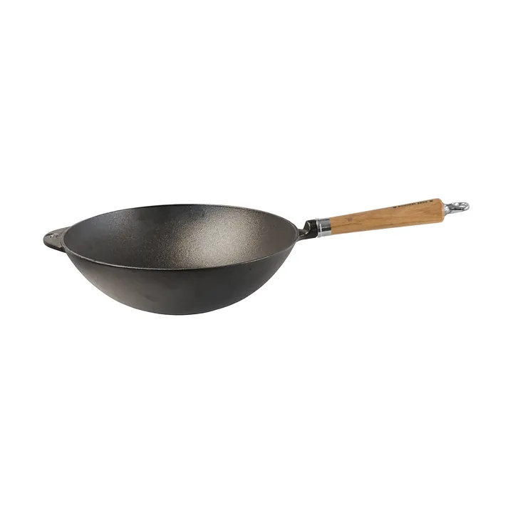 Maestro wok pan - Ø32 cm with oak handle - Ronneby Bruk