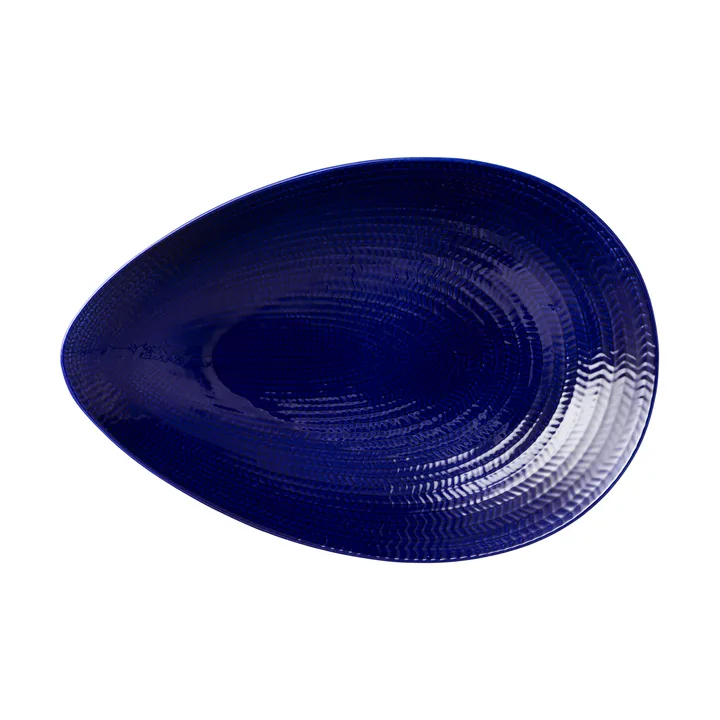 Blue Fire serving platter - Blue, 24x35 cm - Rörstrand