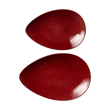 Blue Fire serving platter - Red, 20x29 cm - Rörstrand