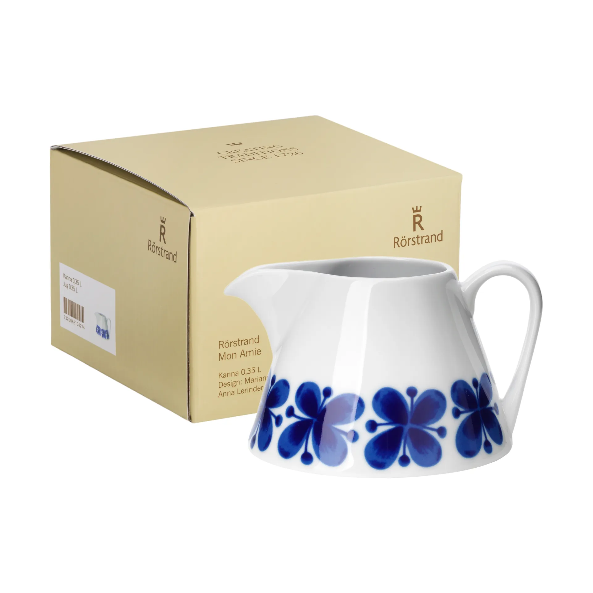 Mon Amie jug 35 cl gift wrap, Blue-white Rörstrand