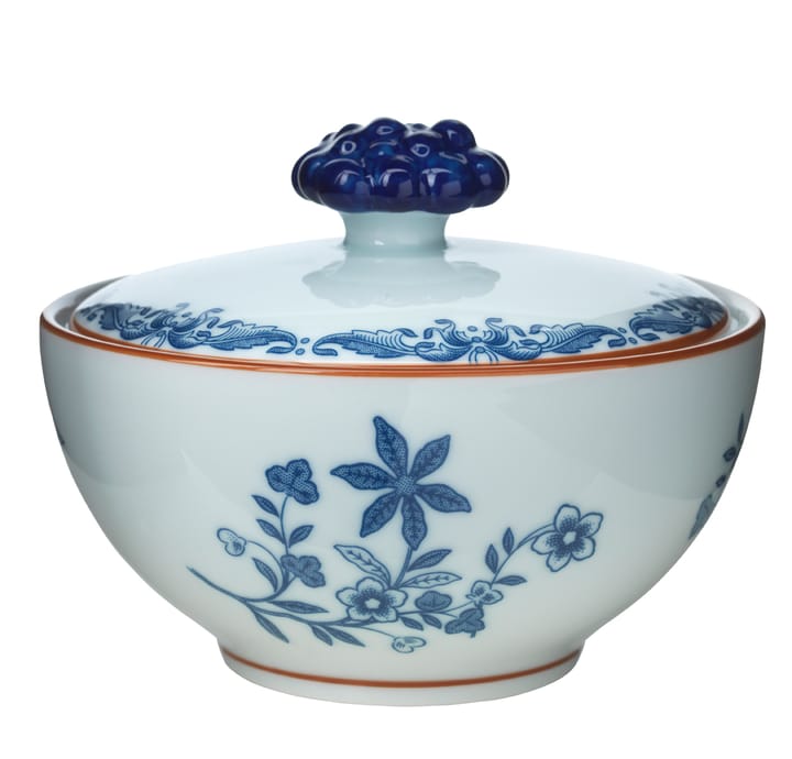 Ostindia bowl with lid 35 cl gift wrap, Blue-white Rörstrand
