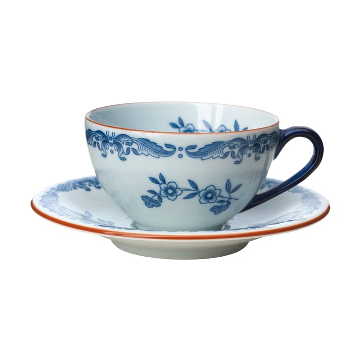 Ostindia cup with saucer 16 cl gift wrap, Blue-white Rörstrand