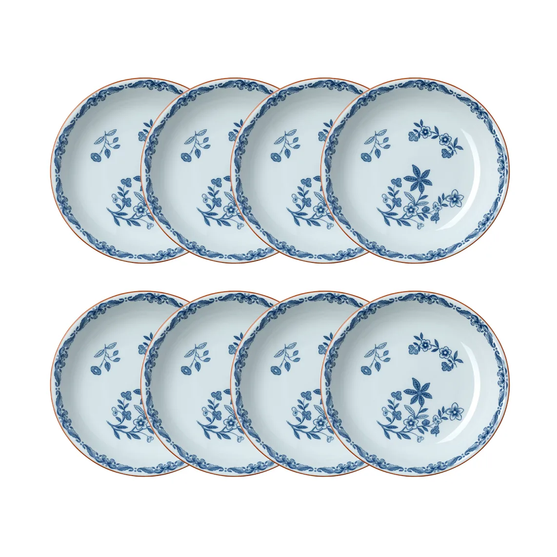 Ostindia deep plate Ø22 cm 8-pack – Blue Rörstrand