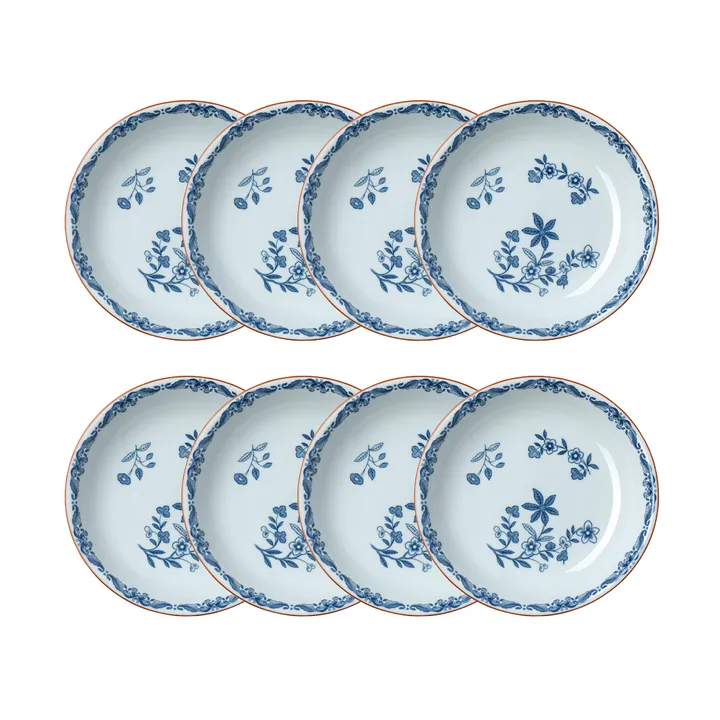 Ostindia deep plate Ø22 cm 8-pack – Blue - undefined - Rörstrand