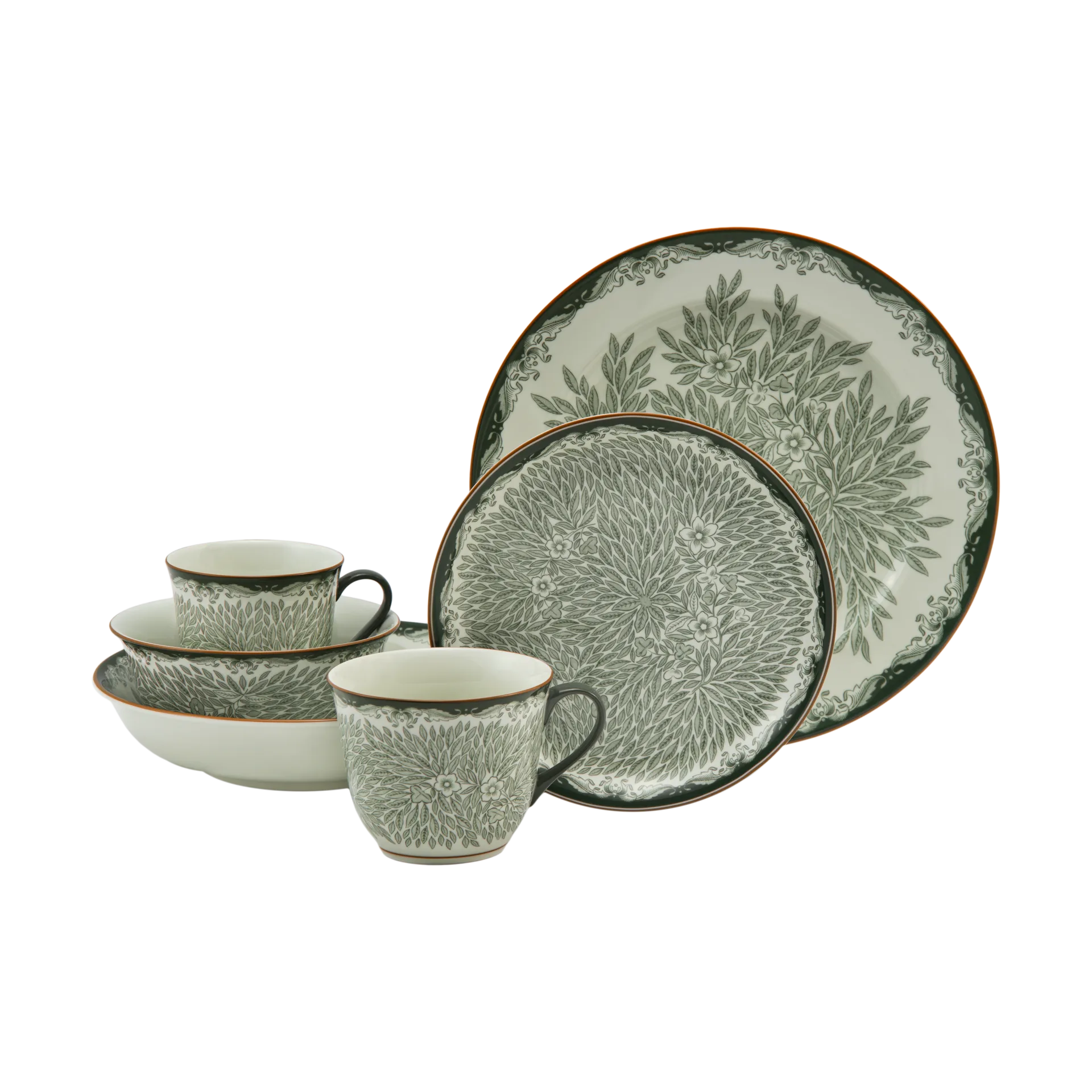 Ostindia Floris deep plate Ø22 cm, Green
 Rörstrand
