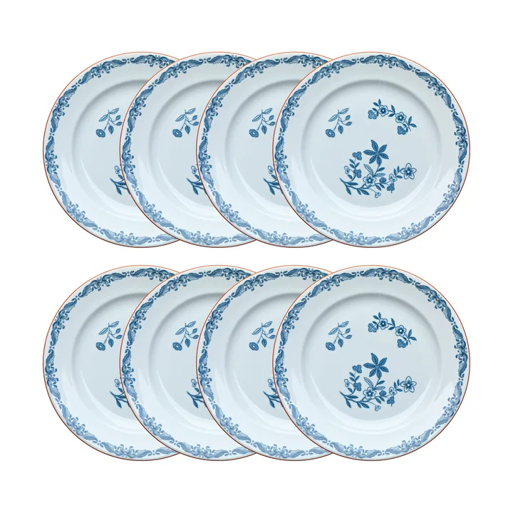 Ostindia side plate Ø18 cm 8-pack – Blue - undefined - Rörstrand