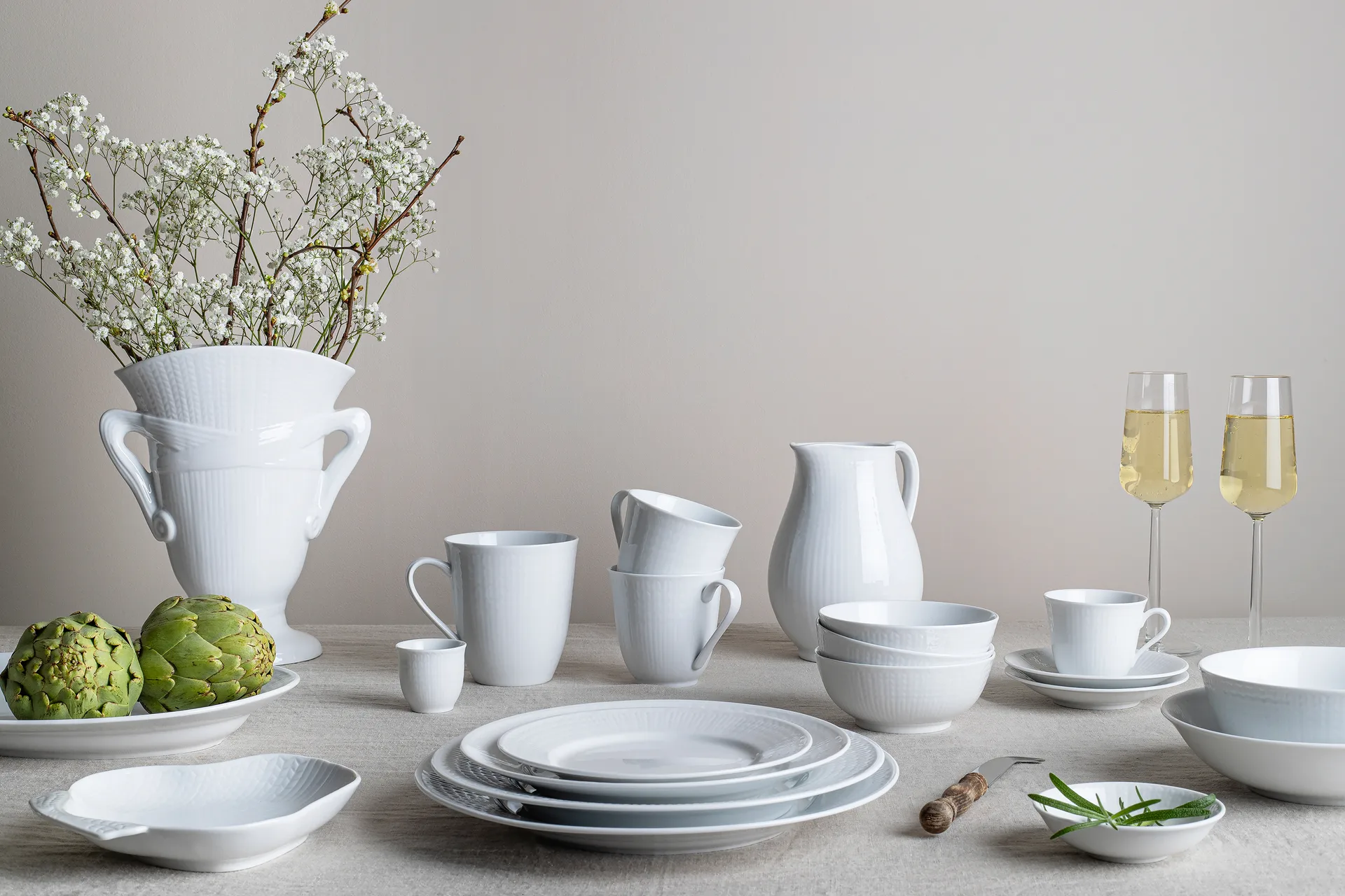 Swedish Grace bowl 60 cl 8-pack - Snow (white),  Rörstrand