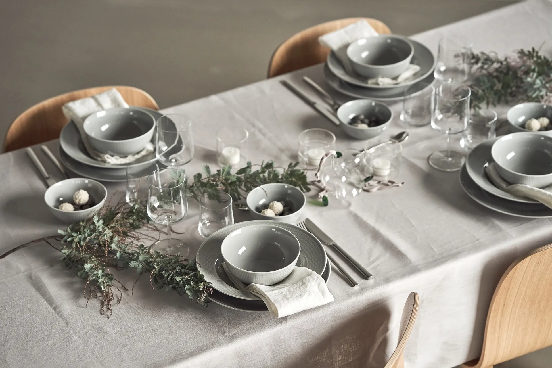 Swedish Grace bowl small 6-pack Mist (grey),  Rörstrand