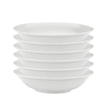 Swedish Grace deep plate 19 cm, 6-pack snow (white) - Rörstrand