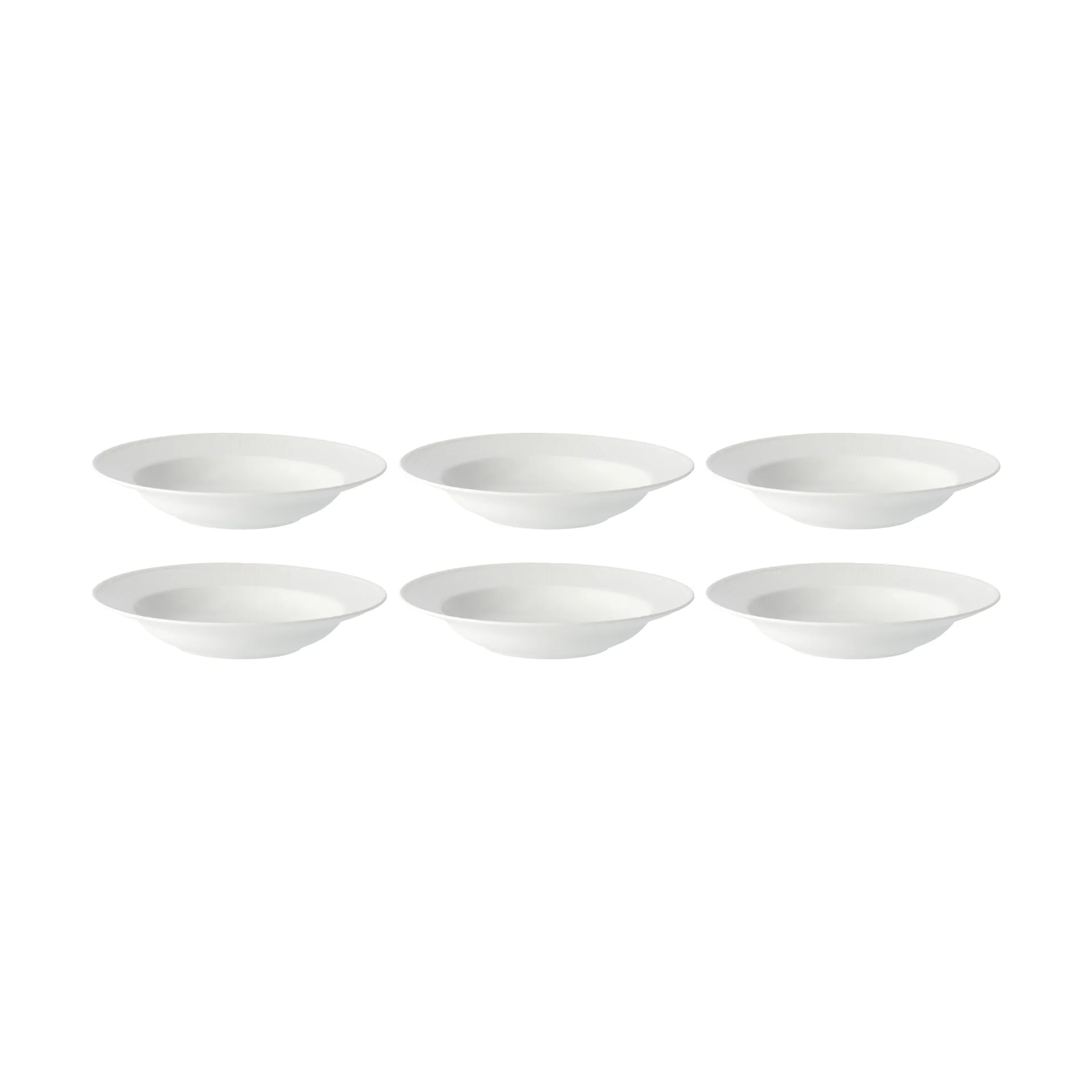 Swedish Grace deep plate 25 cm, 6-pack snow (white),  Rörstrand