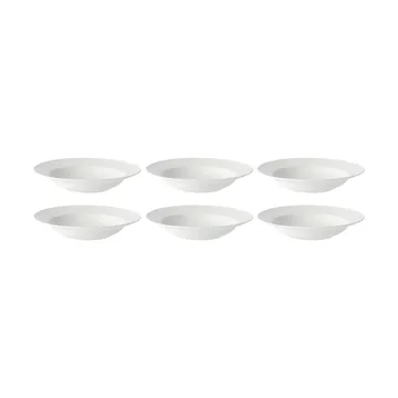 Swedish Grace deep plate 25 cm, 6-pack snow (white) - Rörstrand