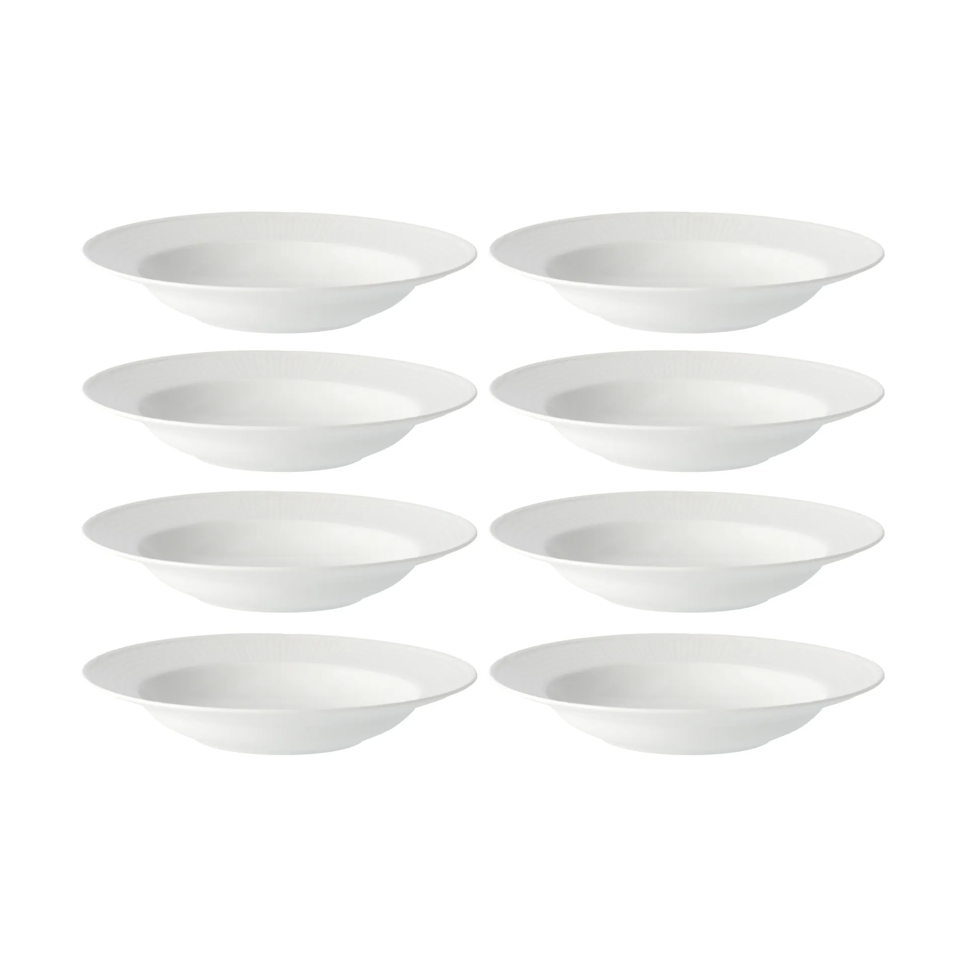 Swedish Grace deep plate Ø25 cm 8-pack - Snow (white) Rörstrand