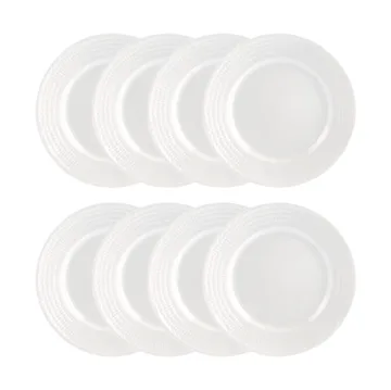 Swedish Grace plate Ø21 cm 8-pack - Snow (white) - undefined - Rörstrand