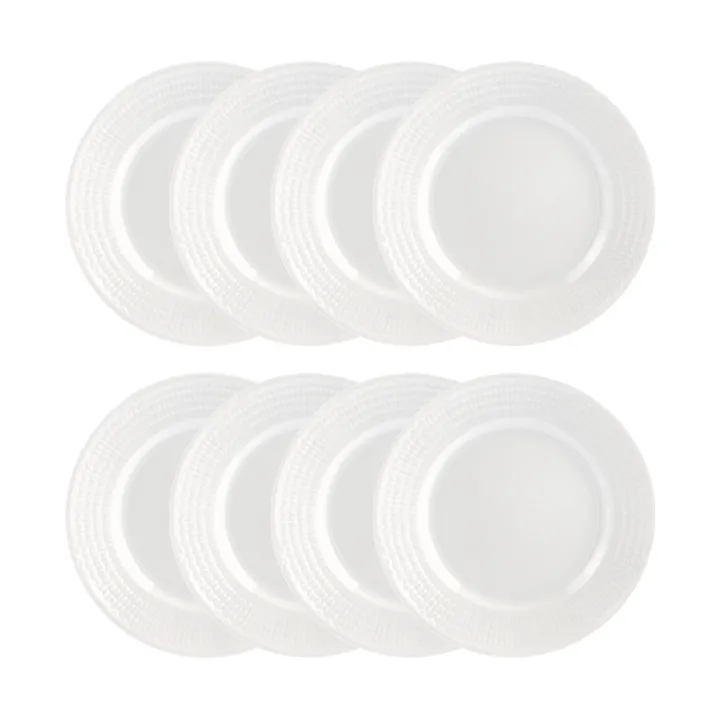 Swedish Grace plate Ø21 cm 8-pack - Snow (white) - undefined - Rörstrand