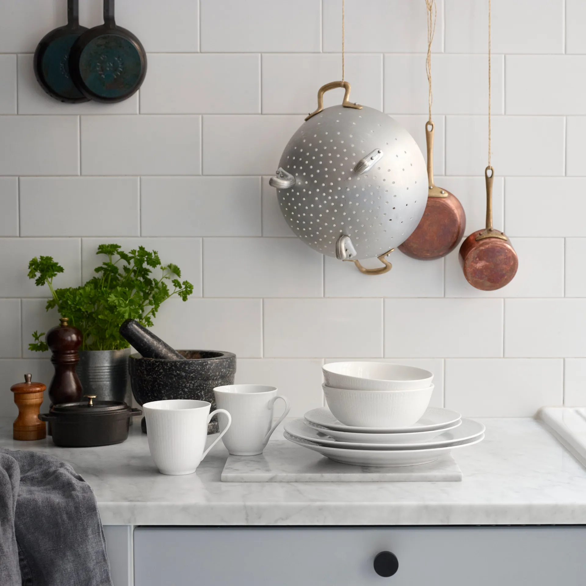 Swedish Grace plate Ø21 cm 8-pack - Snow (white) Rörstrand