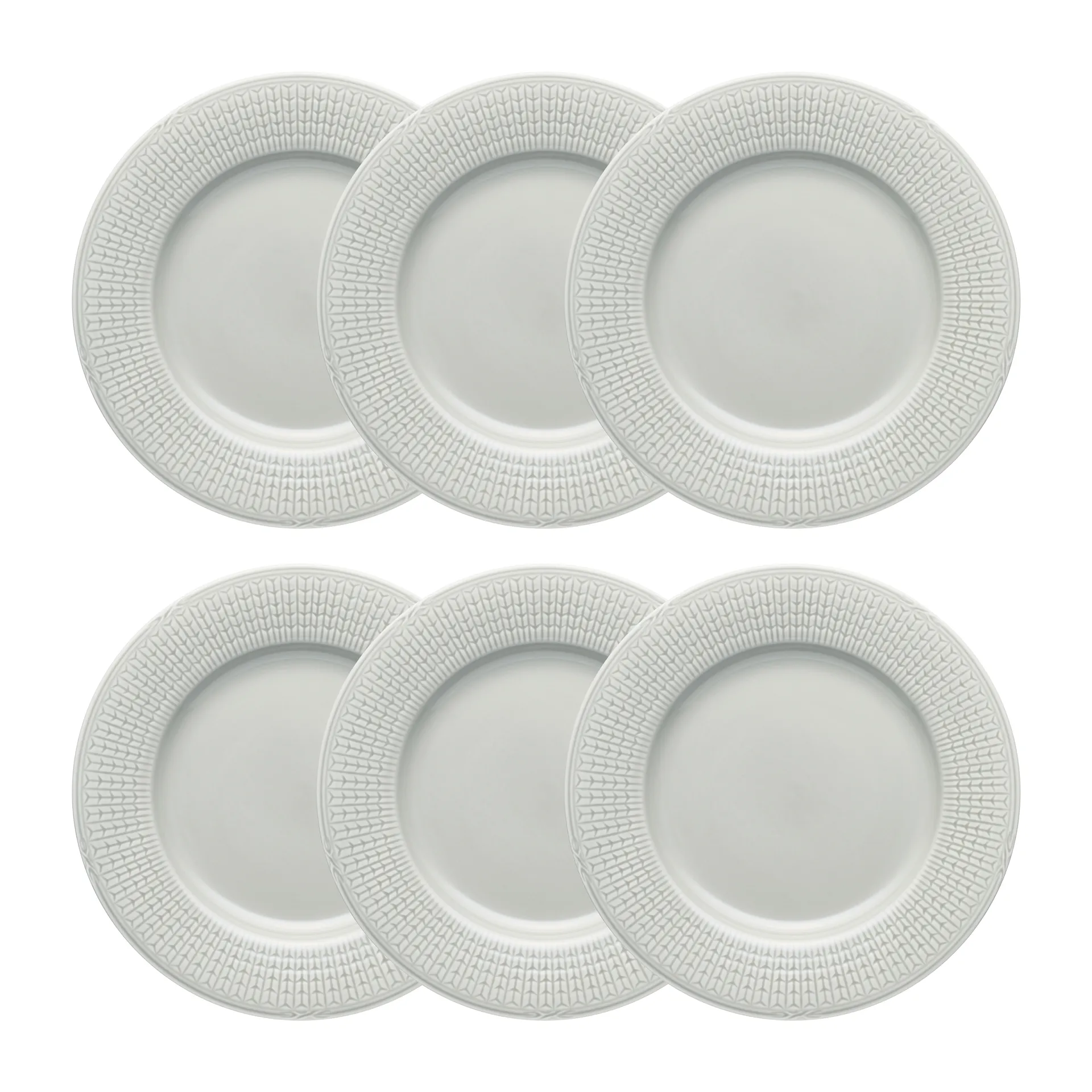 Swedish Grace plate Ø24 cm 6-pack Mist (grey) Rörstrand