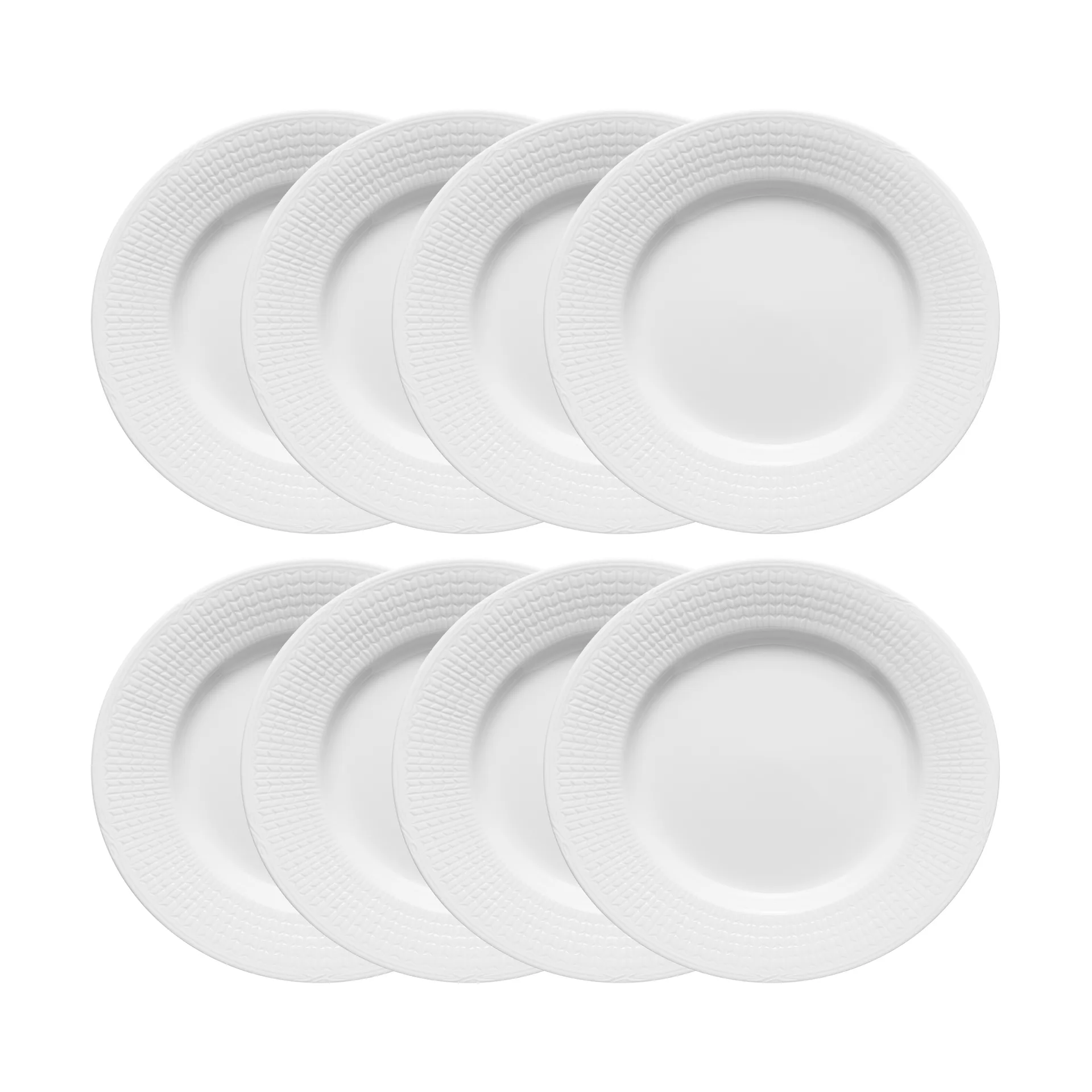 Swedish Grace plate Ø24 cm 8-pack - Snow (white) Rörstrand
