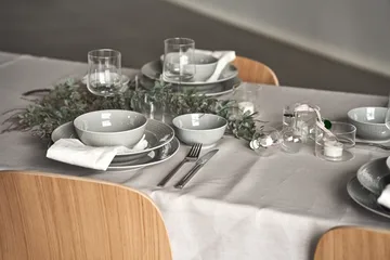 Swedish Grace plate Ø 27 cm 6-pack Mist (grey) - Rörstrand