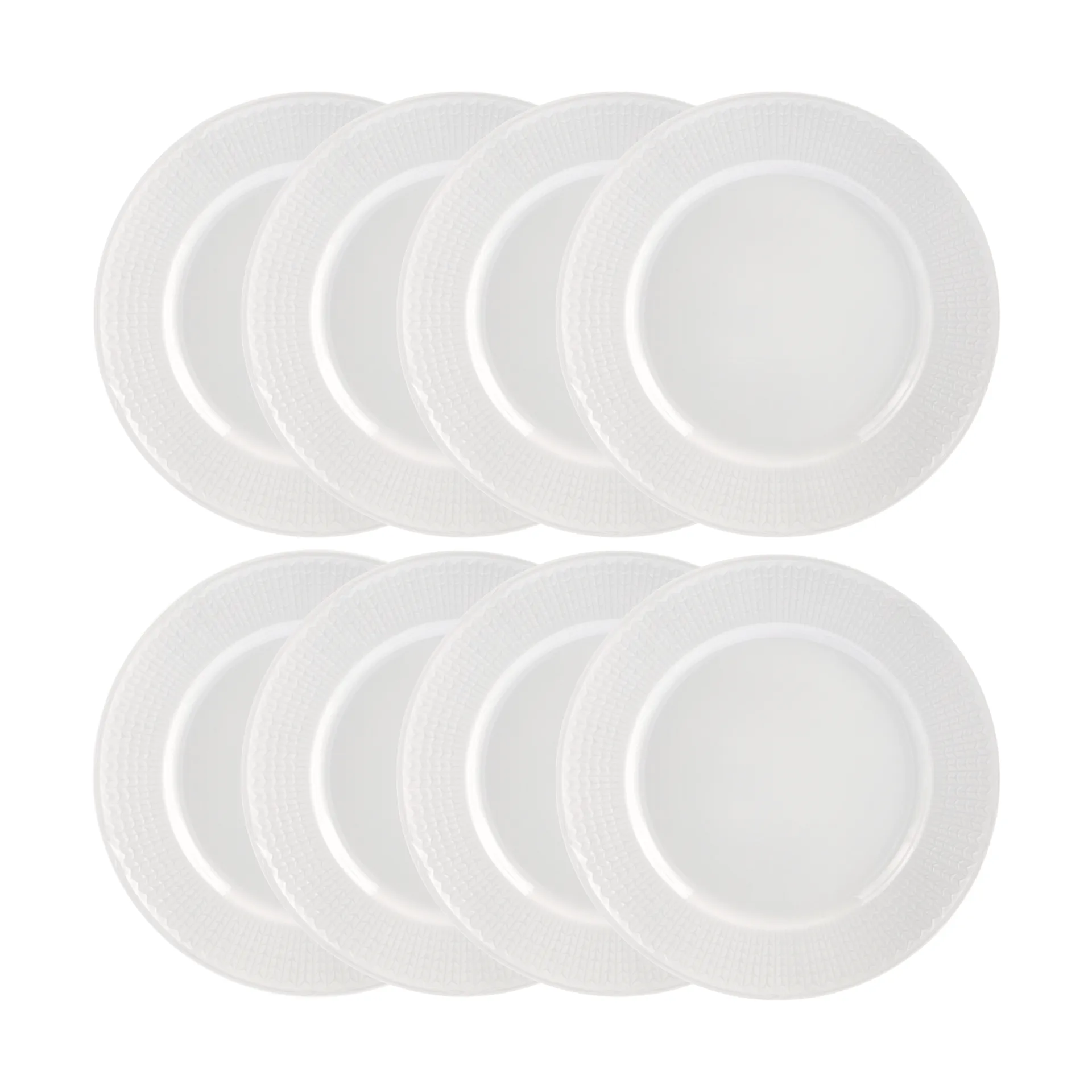 Swedish Grace plate Ø27 cm 8-pack - Snow (white) Rörstrand