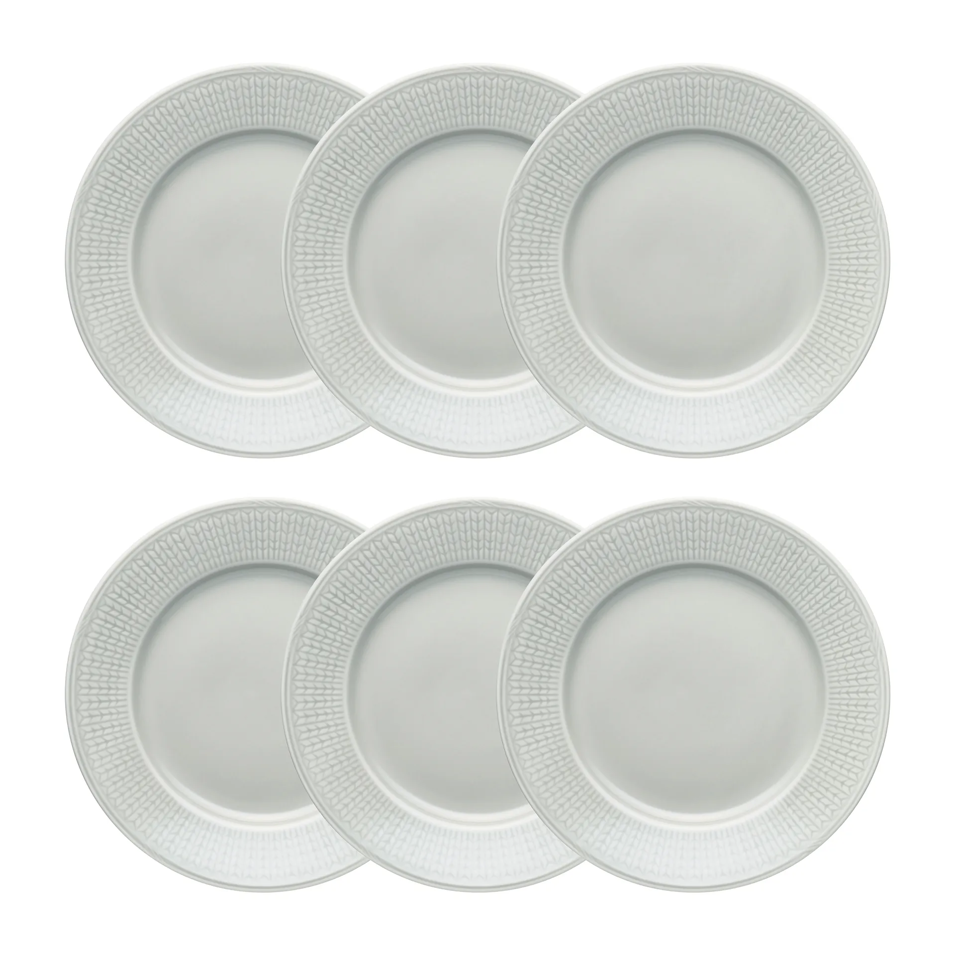 Swedish Grace plate small Ø 21 cm 6-pack Mist (grey) Rörstrand
