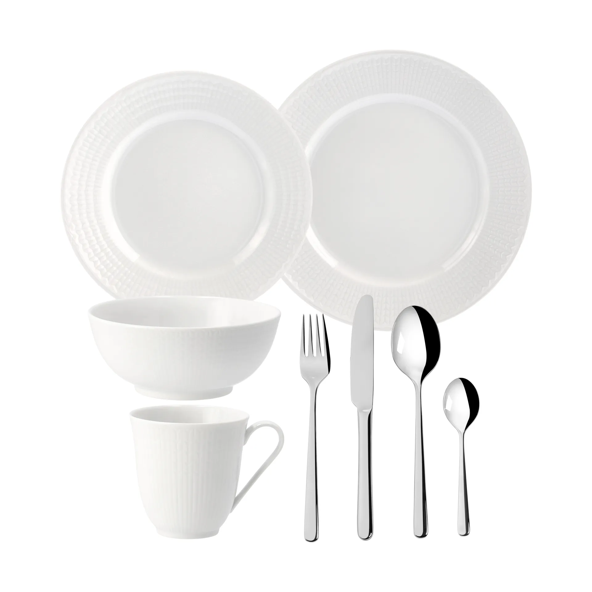 Swedish Grace & Polar starter set - Snow (white) Rörstrand