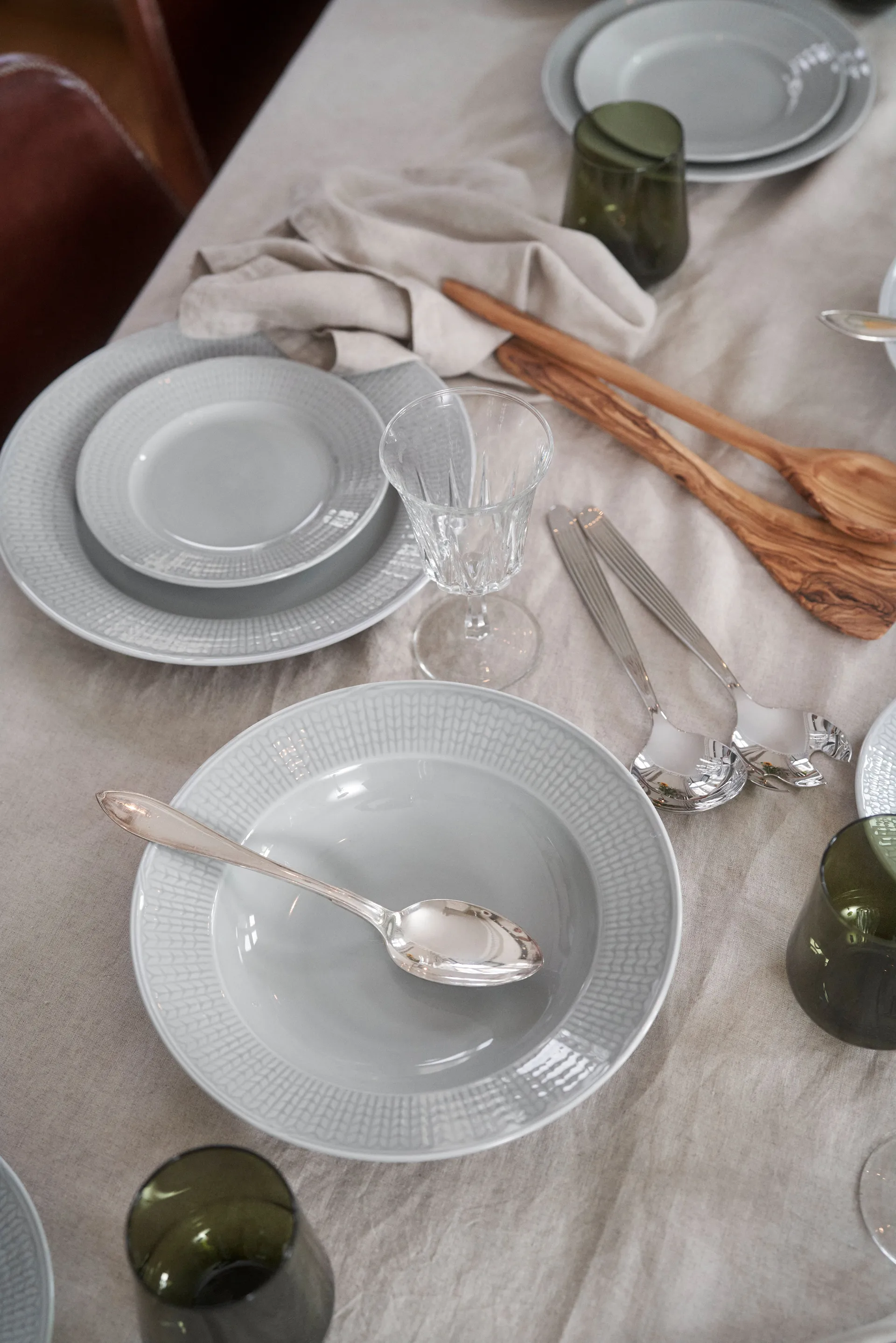 Swedish Grace side plate 6-pack Mist (grey),  Rörstrand
