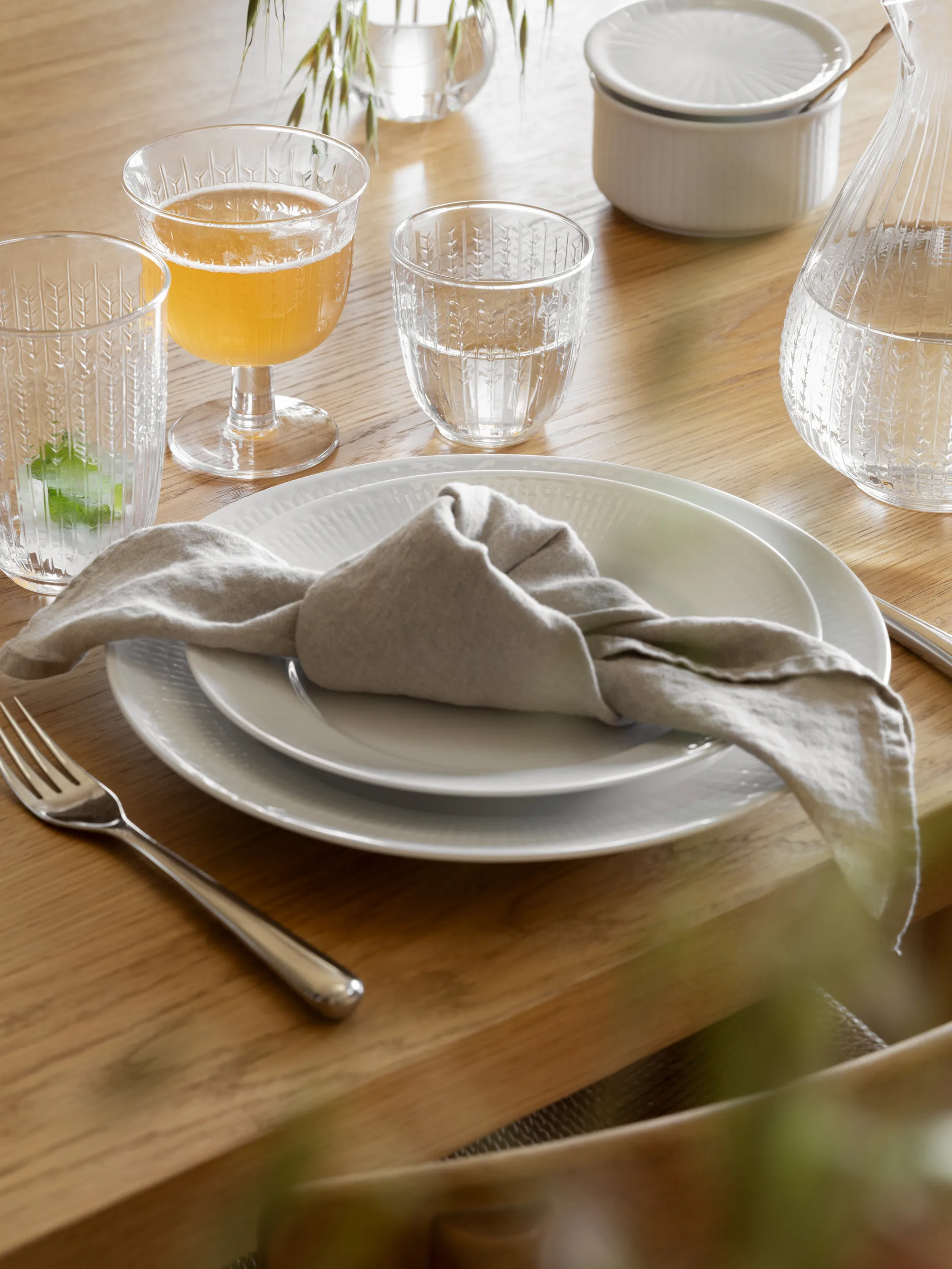 Swedish Grace storage jar low S 0.3 L, Snow Rörstrand